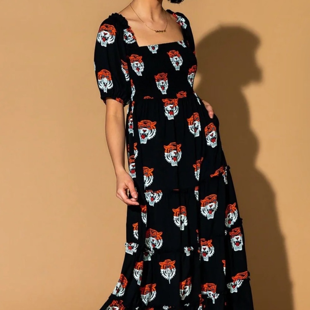 Dressed in LALA Black Tiger Maxi Dress